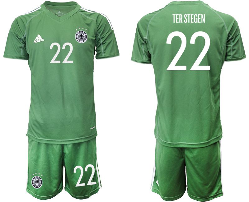 Men 2021 World Cup National Germany army green goalkeeper #22 Soccer Jerseys